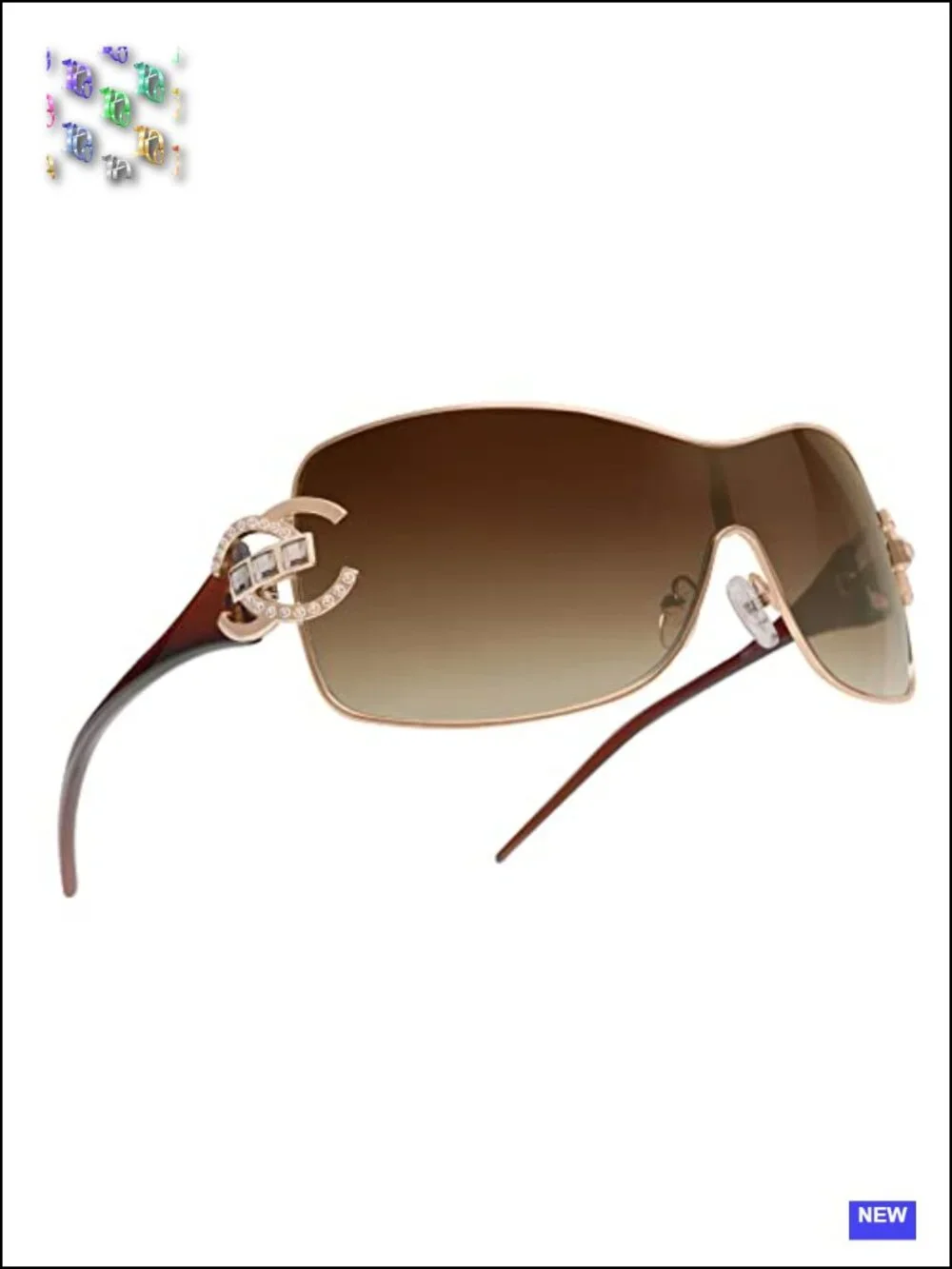 Y2K Wrap Around Oversized Sunglasses UV400 Unisex Futuristic Shield Shades